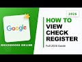 How to View Check Register in Quickbooks Online (Full 2026 Guide)