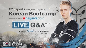Korean Bootcamp Q&A with G2 Esports ADC Jesper 