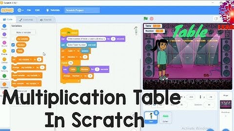 Scratch project Multiplication Table of Any Number//Scratch for begginers//learn it