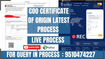 COO Certificate of Origin Latest Process in Trade.gov.in portal #coo #dgft #export #trade.gov.in