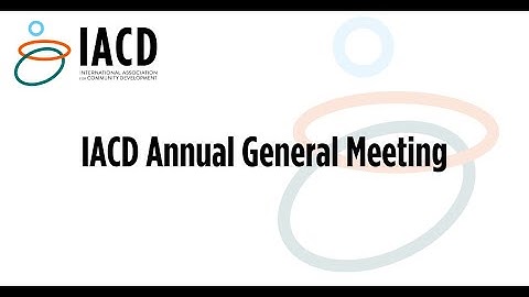 IACD Annual General Meeting 2025