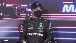 Post-qualifying interview where Bottas defends Lewis over booing