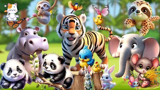 Funniest Cute Animal Videos: Tiger, Panda, Mouse, Rabbit, Hippo, Elephant - Lovely Animal Sounds
