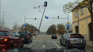 Driving from Stuttgart to (in) Ludwigsburg, Germany