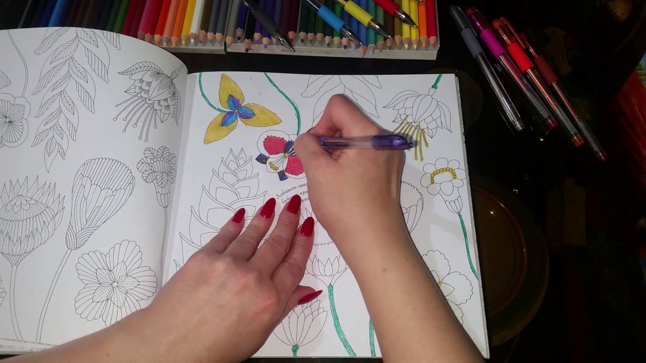 🎧 АСМР. Антистресс раскраски. Гелевые ручки. Шепот. Триггеры. ASMR.