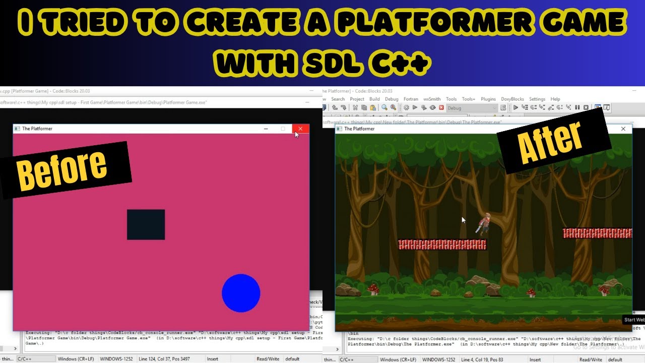 I Tried to create a Platformer Game with SDL2 C++ - YouTube