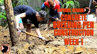 Constructing Concrete Breeding Pens | Week One | Imperial Cemani