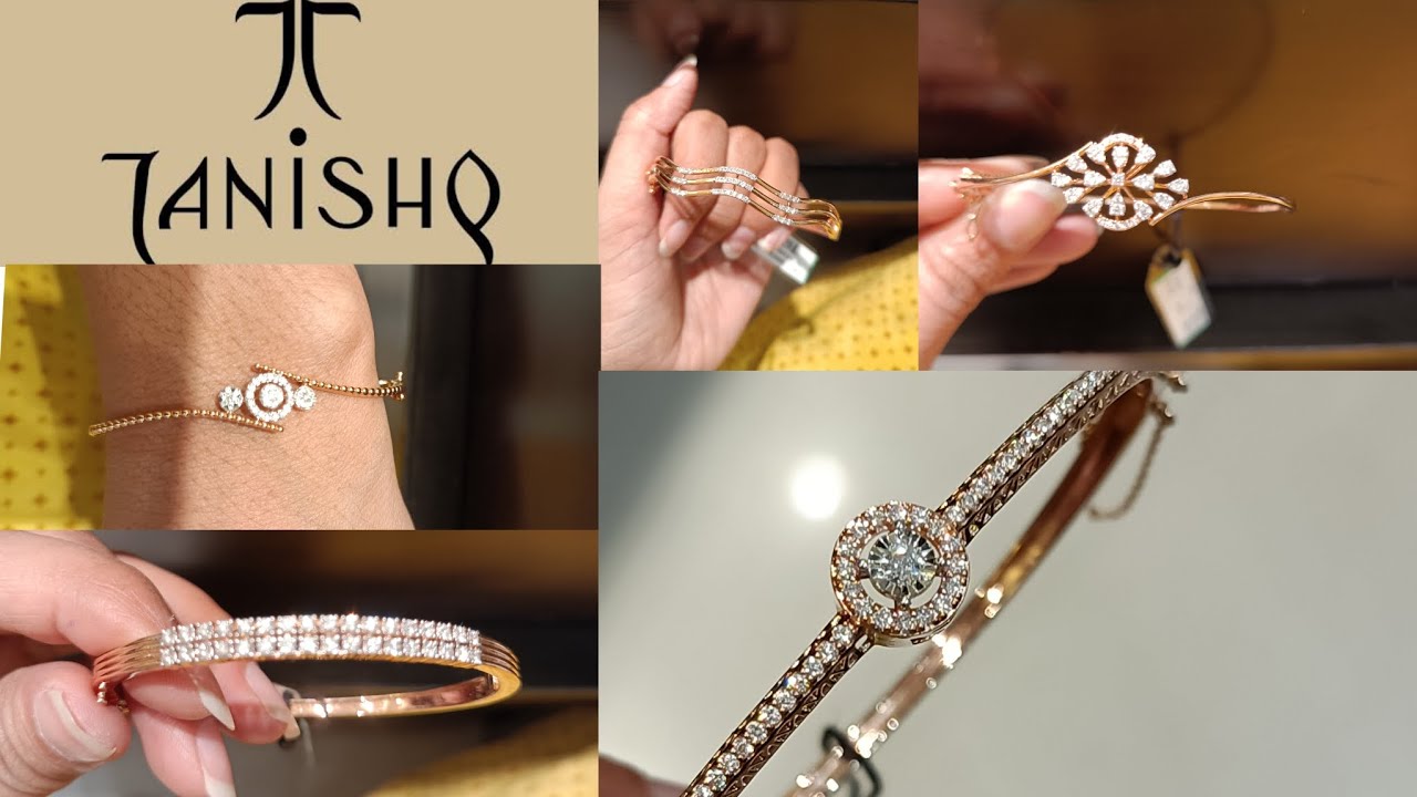 Tanishq latest light weight diamond bracelet bangle 