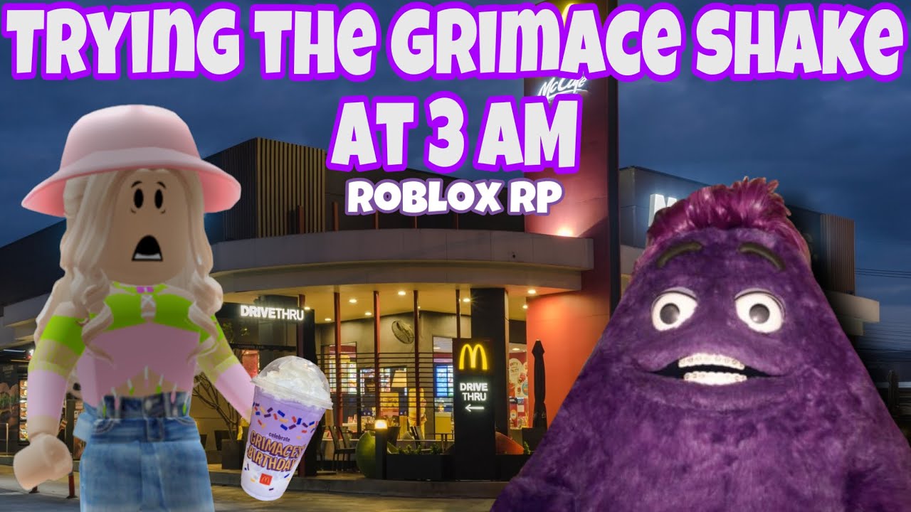 BEBI O GRIMACE SHAKE E ISSO ACONTECEU (Grimace Roblox) 