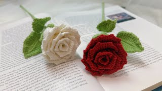 How to Crochet a Rose | Crochet Flowers | Beginner Friendly Crochet Rose Tutorial | Flower Bouquet