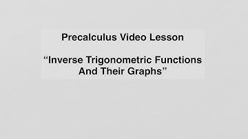 5.5 Inverse trigonometrische functies en hun grafieken
