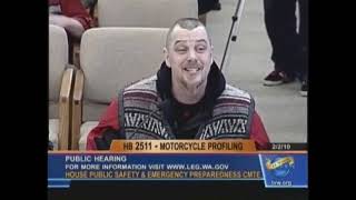 Double D testifies to Washington State Politicians about Motorcycle Profiling