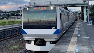 E531系0番台K413編成が到着するシーン（444M）