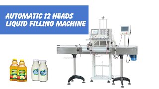 How to use ZS-VTDP12P Automatic 12 Heads Liquid Filling Machine (Diaphragm Pump)