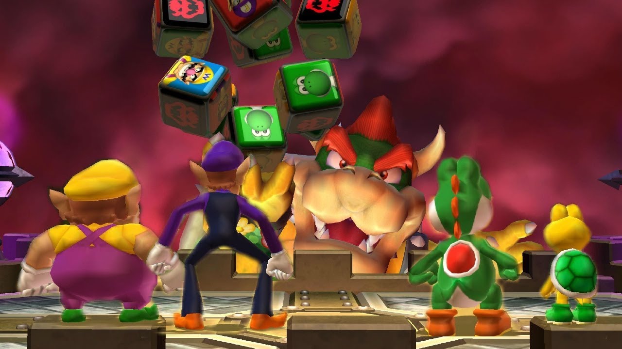 Mario Party 9 Boss Rush - Wario vs Waluigi vs Yoshi vs Koopa| Cartoons Mee