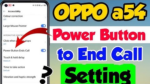 How to cut call using Power button in OPPO a54 | How to use Power button to end call in OPPO a54