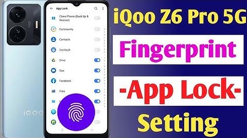 IQOO Z6 Pro 5G fingerprint app lock setting / IQOO Z6 Pro me app me fingerprint lock kaise lagaye