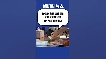 Shorts 신선한 경제 6월 외화보유액 94억 달러 줄었다 2022 07 06 뉴스투데이 MBC