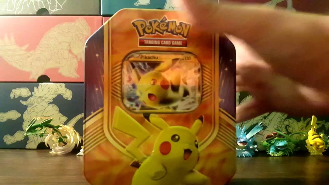 New Pikachu EX Tin Opening! Amazing pull!!!