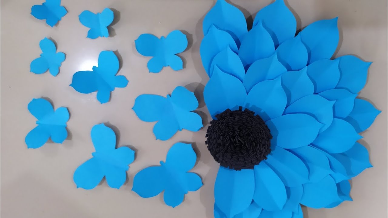 Beautiful wall decoration/flower room decor/DIY YouTube
