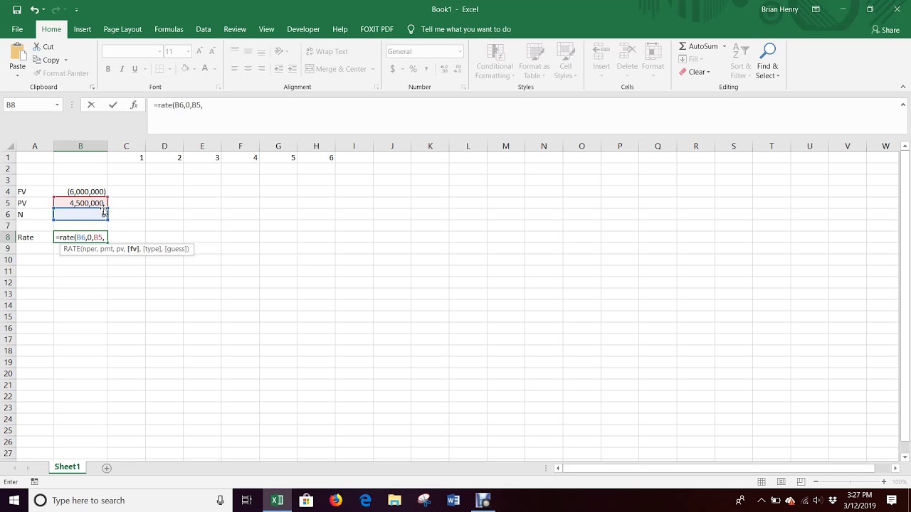 Excel =RATE and Cash Flow Model - YouTube