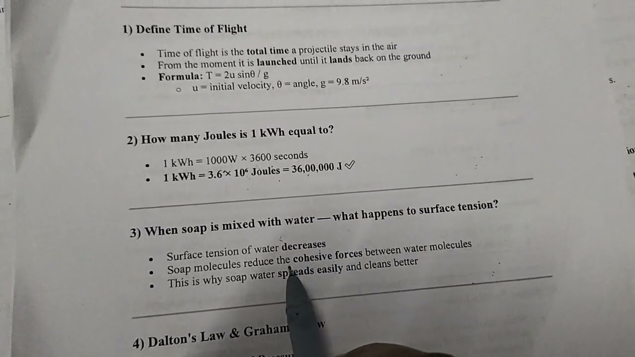 Aposs# open inter physics 2 mark questions # 2 mark  questions open inter physics #aposs