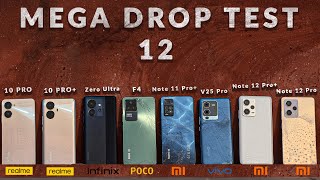 DROP TEST - Redmi Note 12 Pro Plus vs realme 10 Pro Plus vs POCO F4 vs Infinix Zero Ultra