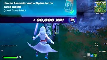 Use an Ascender and a Zipline in the same Match Fortnite