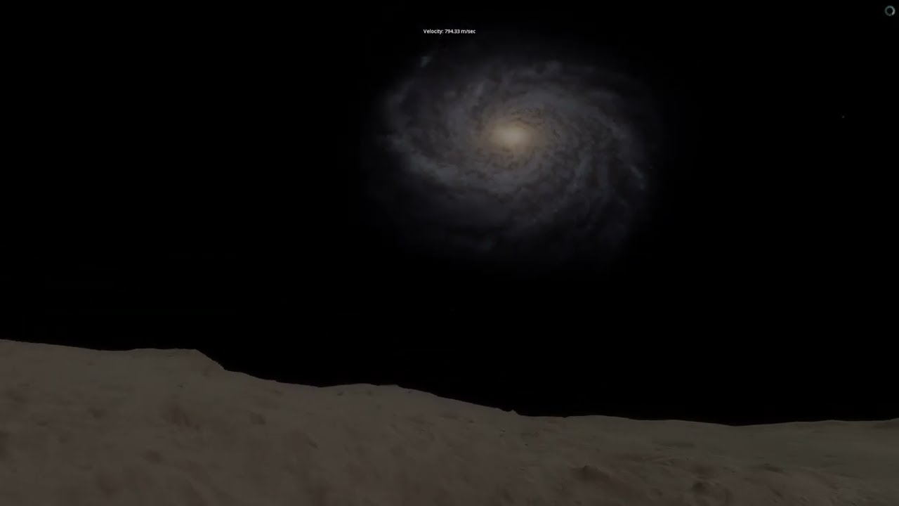 looking at the milky-way galaxy from an alien planet in the Large Magellanic Cloud