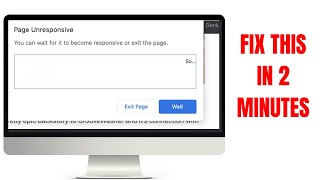 page unresponsive wait or exit - chrome facebook - fix this in 2 minutes.