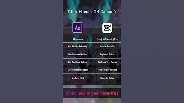 After Effects vs Capcut which one do you like? 🎥✨