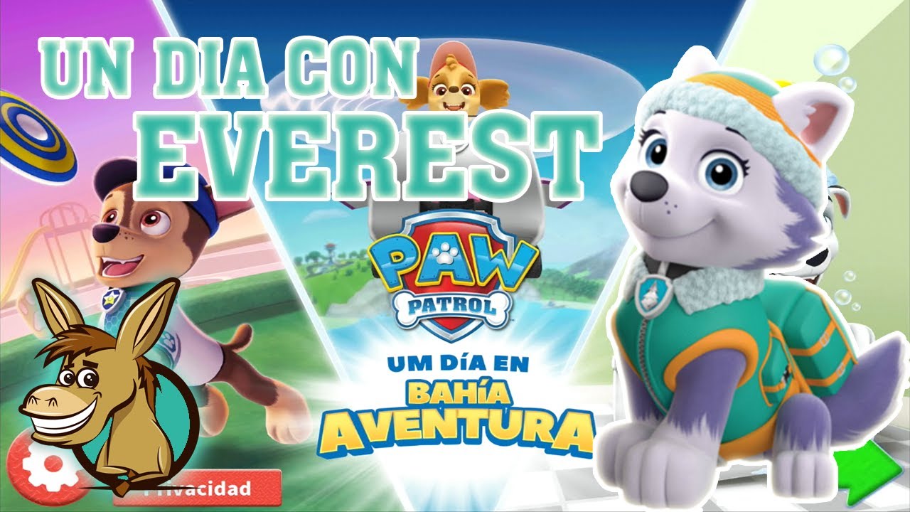 UN DÍA CON EVEREST - Un día en Bahía Aventura. Patrulla Canina Gameplay  [Nickelodeon] 