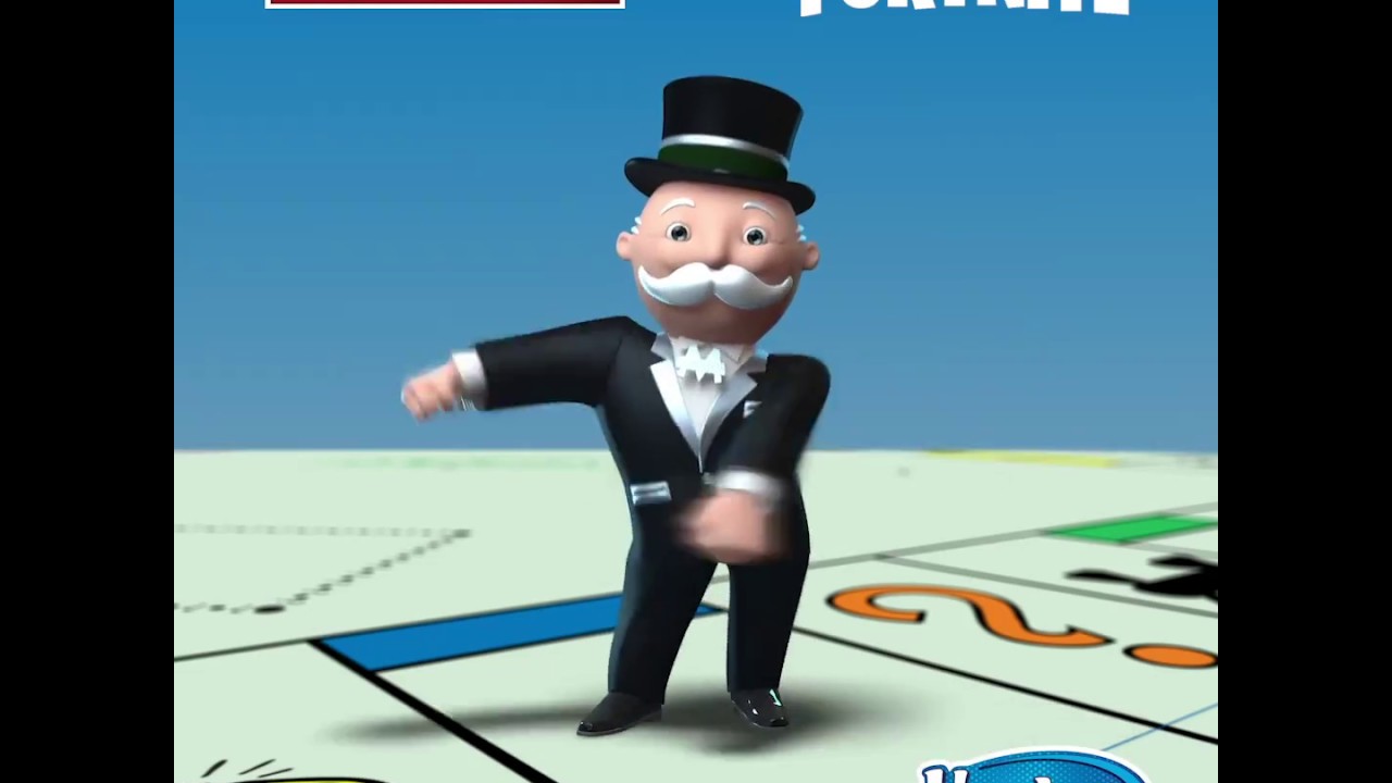 Mr. Monopoly doing Fortnite Dances - YouTube