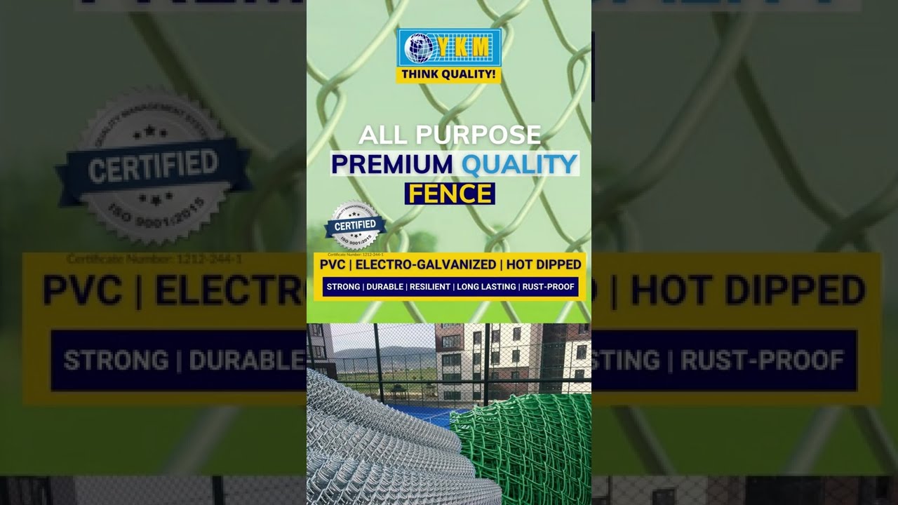 GALVANIZED, HOT-DIPPED & PVC COATED CHAIN LINK FENCE | CHAIN LINK FENCE MANUFACTURERS | YKM GROUP