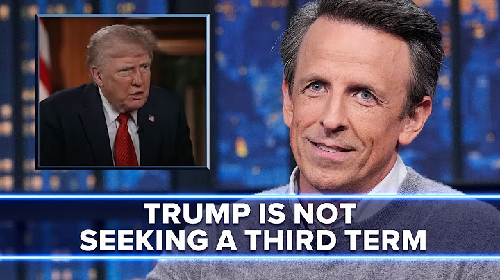 Trump Says He's Not Seeking a Third Term