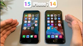 iPhone 7 — сравнение скорости iOS 14 и iOS 15