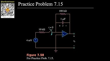 Practice Problem 7.15 Fundamental of Electric Circuits (Sadiku) 5th Ed - Op-Amp + RC circuit