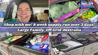 384  Shop with me! 8 week supply run, 3 days, Costco, Kmart, Coles, Aldi, Bunnings ++  | Australia