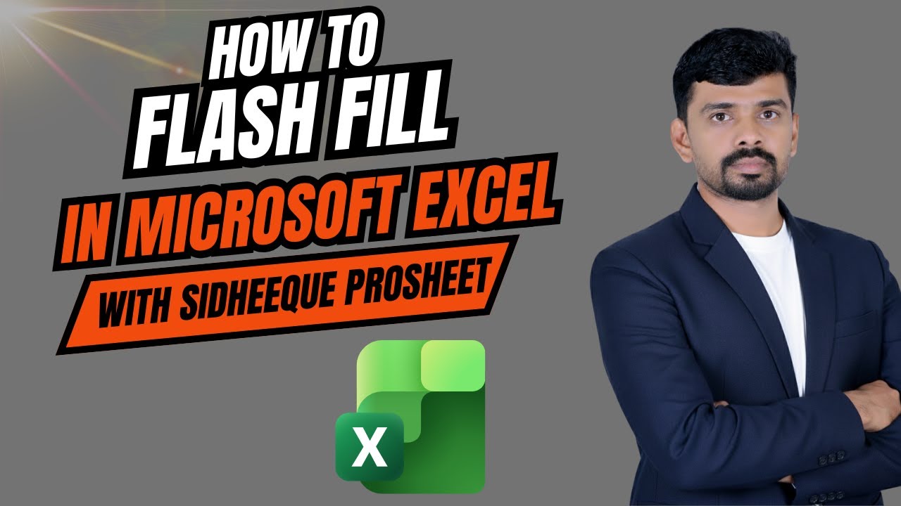 How to Use Flash Fill In Excel 365 - YouTube