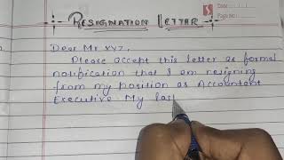 resignation letter | How to write resignation letter | resignation letter kaise likhe
