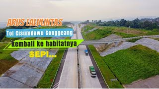 Arus lalulintas tol Cisumdawu Conggeang kembali ke habitatnya, sepi.. #dronevideo #tolcisumdawu