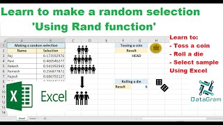 How to make a random selection using Excel | Using Rand () function | Datagram