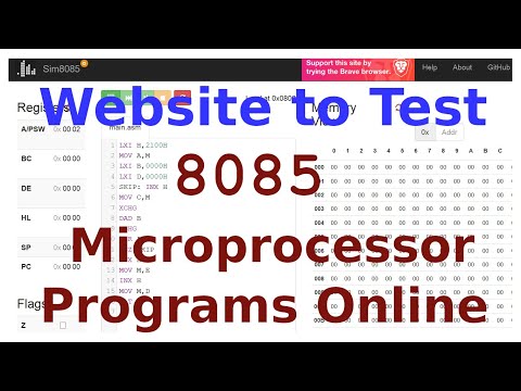 How To Use 8085 Microprocessor Online Simulator