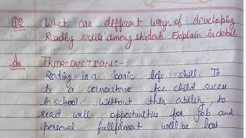 Ways of Developing Different Reading Skills Among Students#hpu #text reading and reflection