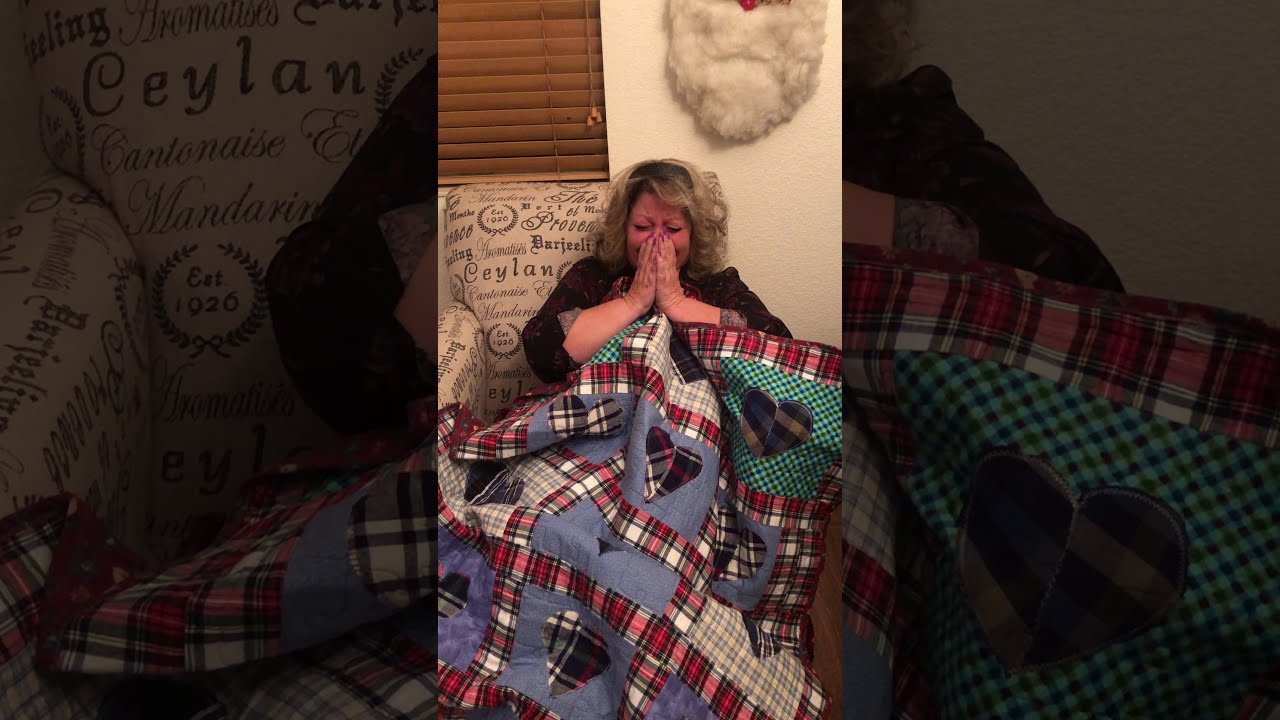 A Quilt Gift Made From Fathers Flannel Shirts #2