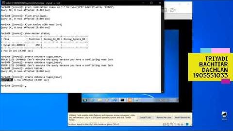 [Teknologi Basis Data]-Membuat dan Menjalankan Replikasi MySQL 2 Arah di CMD