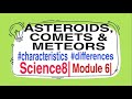 Asteroids comets and meteors science 8 module 6 second grading period