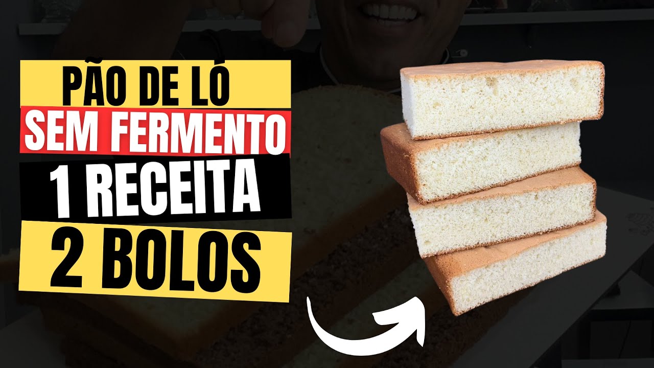 🔴Pão de ló sem fermento ao vivo 1 receita que rende dois BOLOS