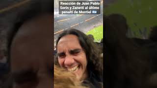 Reacción De Juan Pablo Sorín Y Zanetti Al Último Penalti De Montiel 