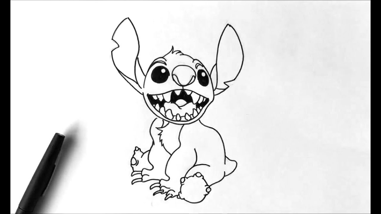 Comment dessiner Stitch (Lilo et Stitch) - YouTube